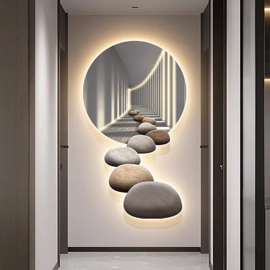 Abstract LED wall lamp for modern interiors