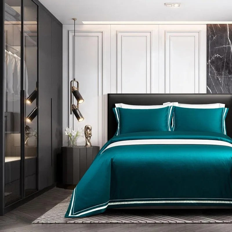uxury Egyptian bed sheets set with silky-smooth texture 