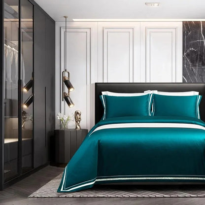 uxury Egyptian bed sheets set with silky-smooth texture 