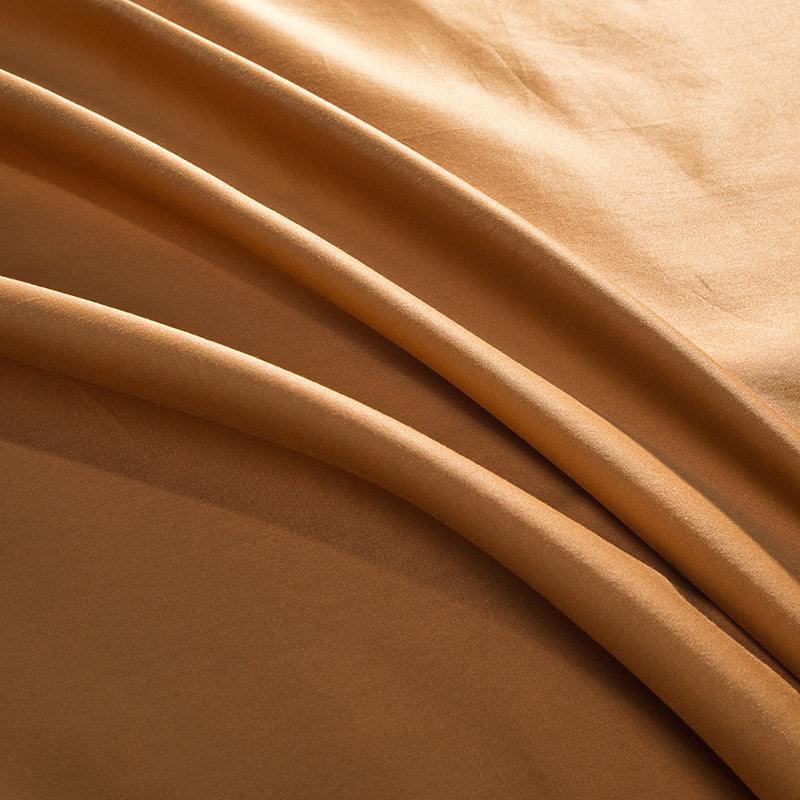 Egyptian Cotton Sheets Royal Golden Embroidered Jacquard Set.